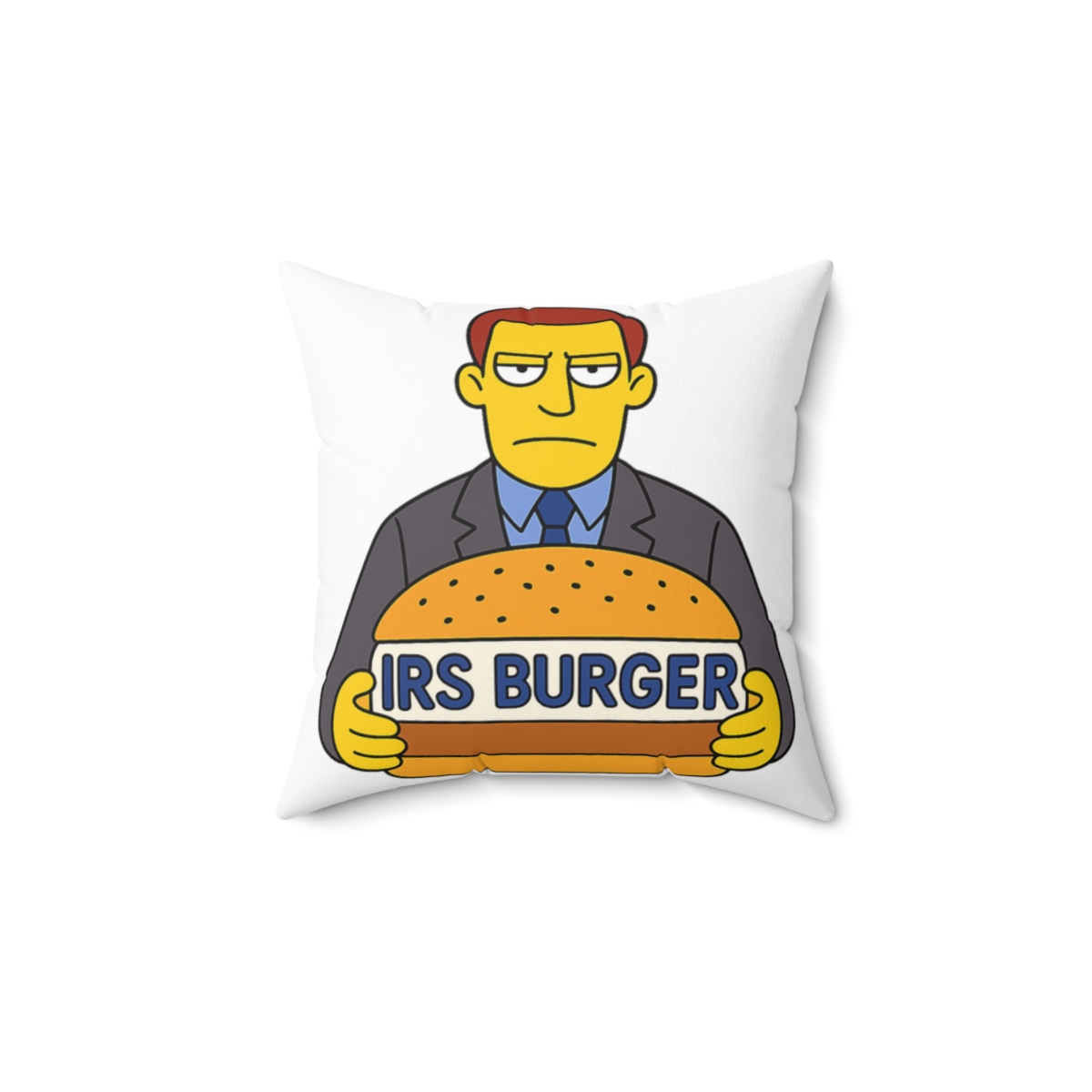 Irs Burger Throw Pillow - alternate angle 1, merchandise