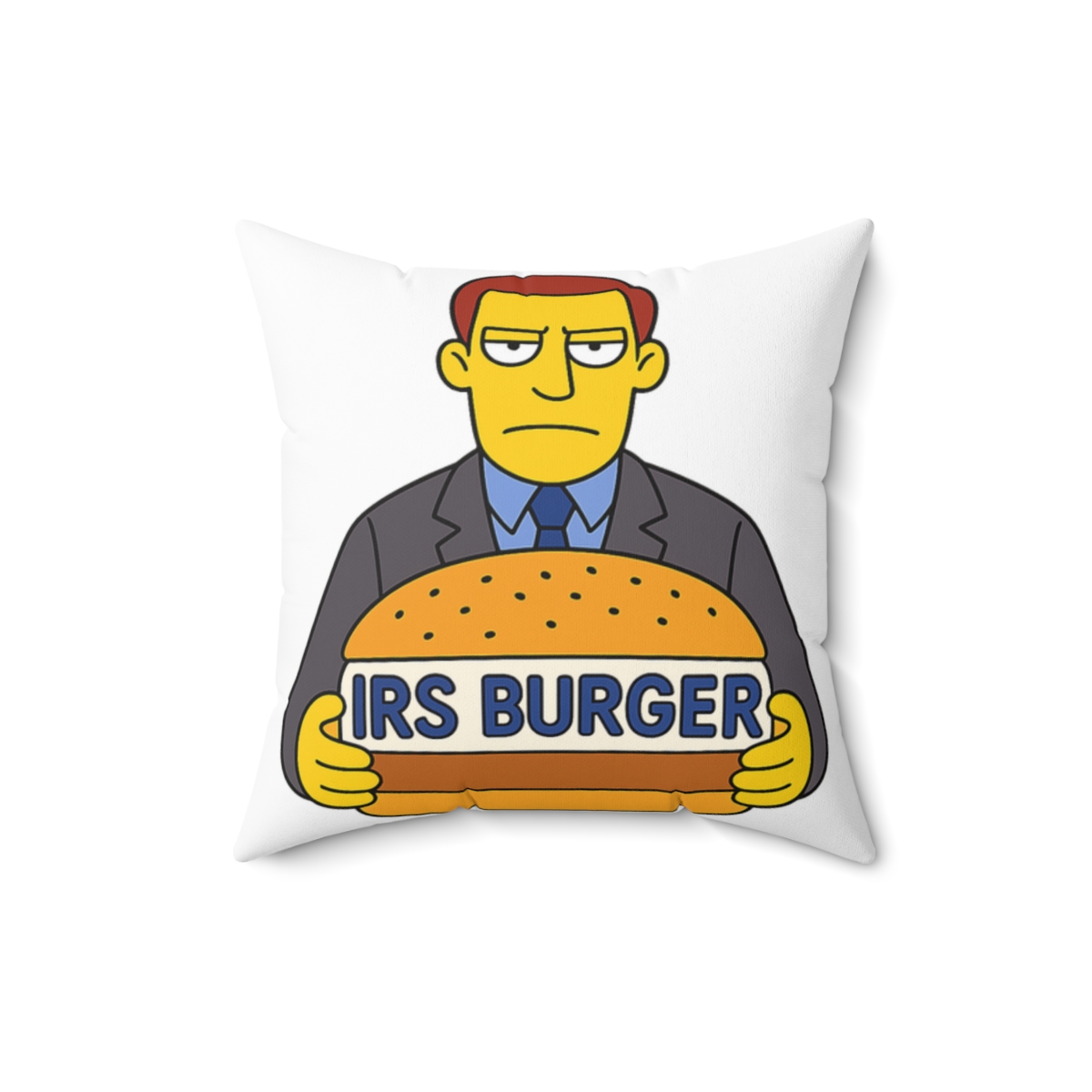 Irs Burger Throw Pillow - alternate angle 2, merchandise