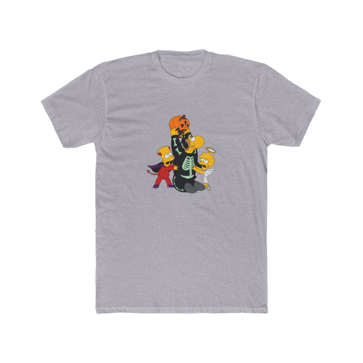 The Simpsons Halloween Candy Fight Girls Mineral Wash Crop T Shirt - alternate angle 5, merchandise