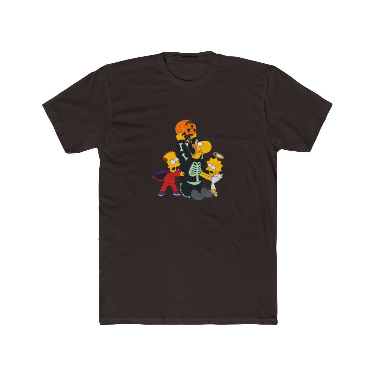 The Simpsons Halloween Candy Fight Girls Mineral Wash Crop T Shirt - alternate angle 3, merchandise