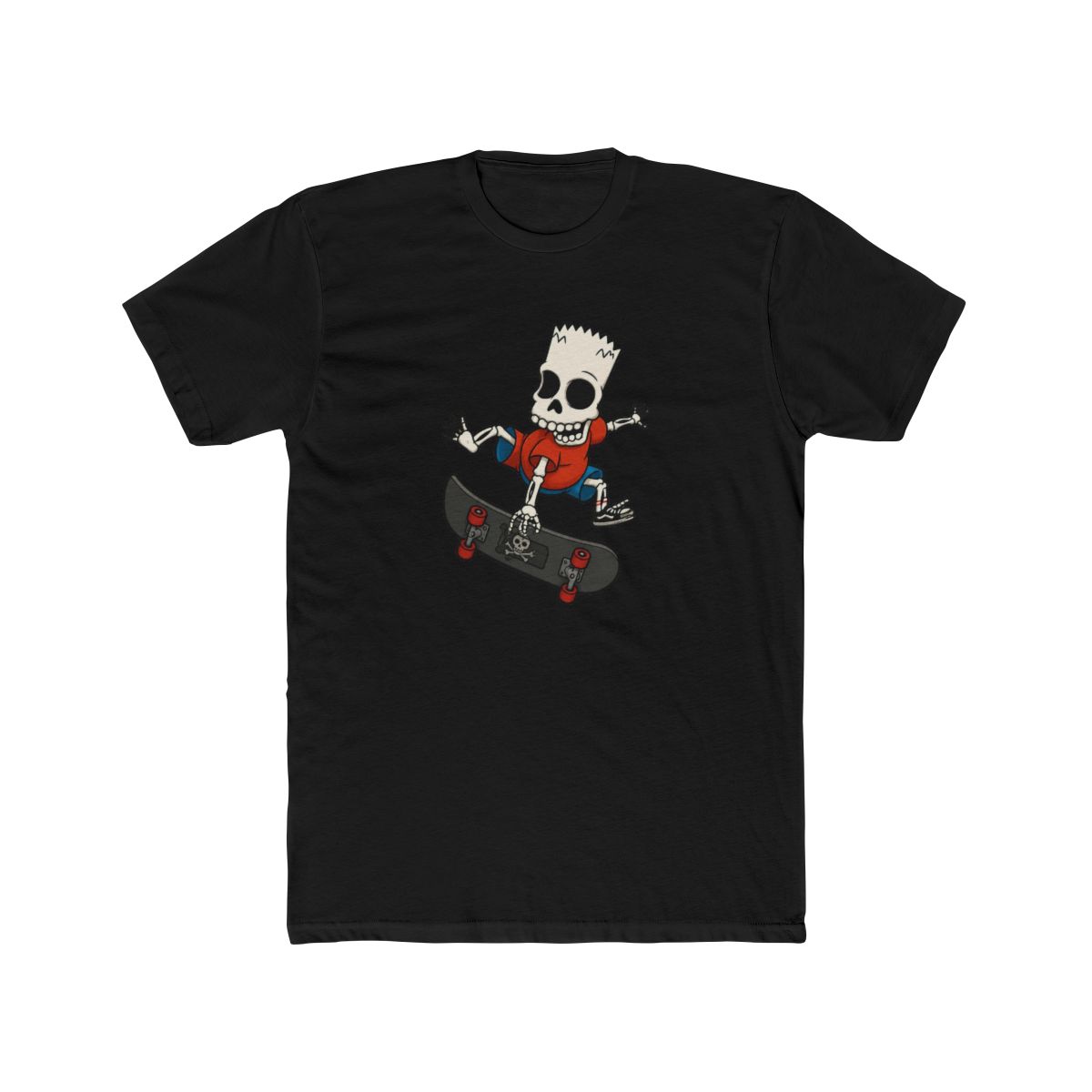 The Simpsons Bartskeleton Skates T Shirt - alternate angle 5, merchandise