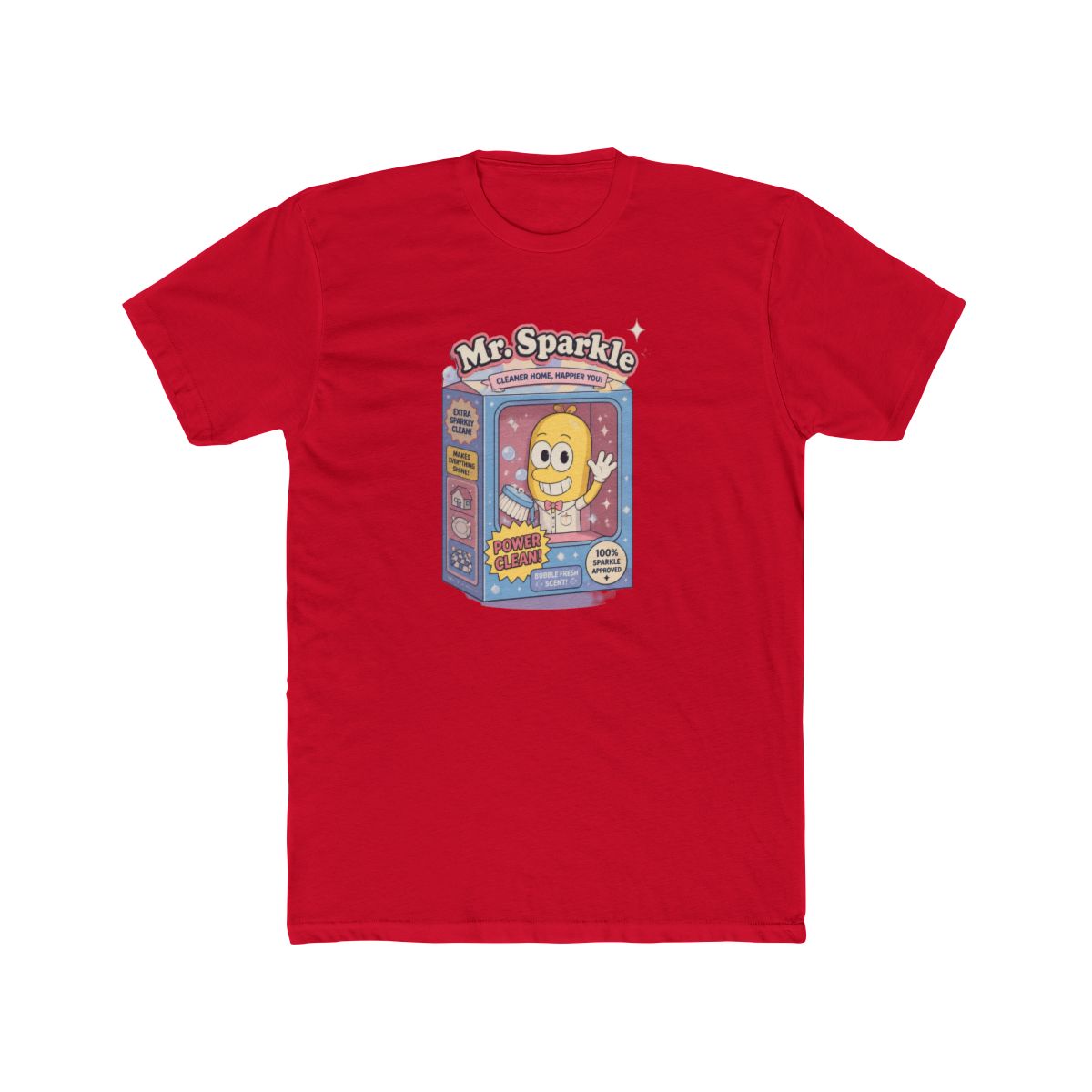 The Simpsons Mr. Sparkle Box Straight Fit T Shirt - alternate angle 3, merchandise