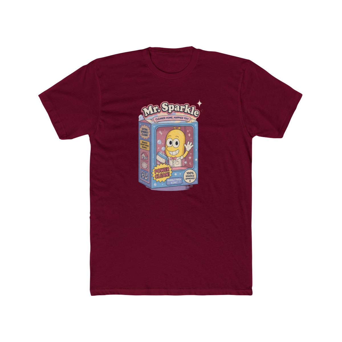 The Simpsons Mr. Sparkle Box Straight Fit T Shirt - alternate angle 3, merchandise