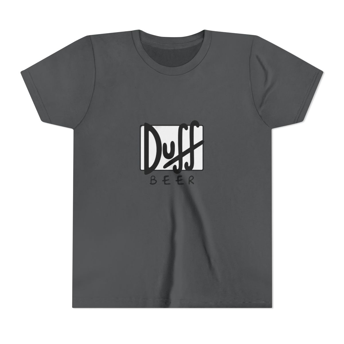 Duff Beer Tee - Simpsons TV Show Fan Shirt, Homer Simpson Beer Shirt, Retro Logo Graphic Tee, Pop Culture Gift | The Simpsons (Kids) - alternate angle 5, merchandise