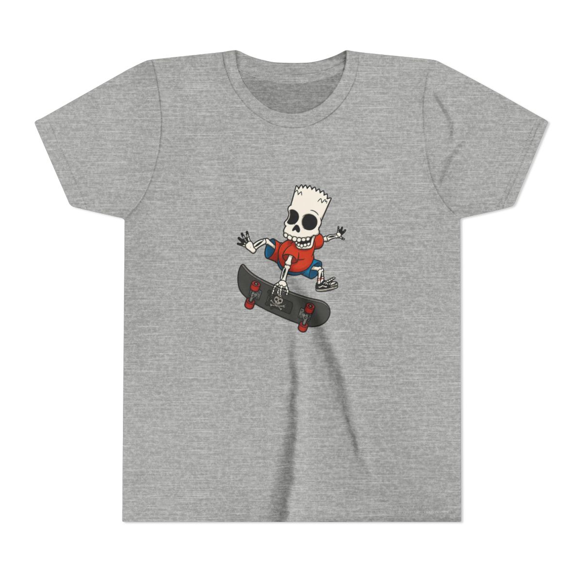 The Simpsons Bartskeleton Skates Kids T Shirt