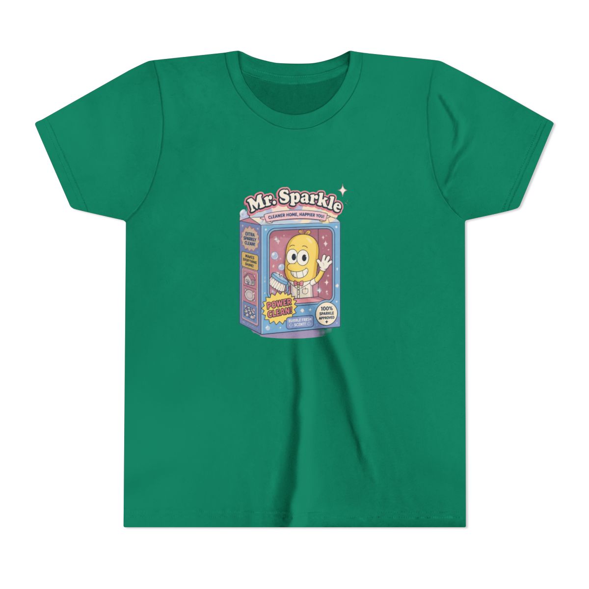 The Simpsons Mr. Sparkle Box Straight Fit Kids T Shirt - alternate angle 2, merchandise