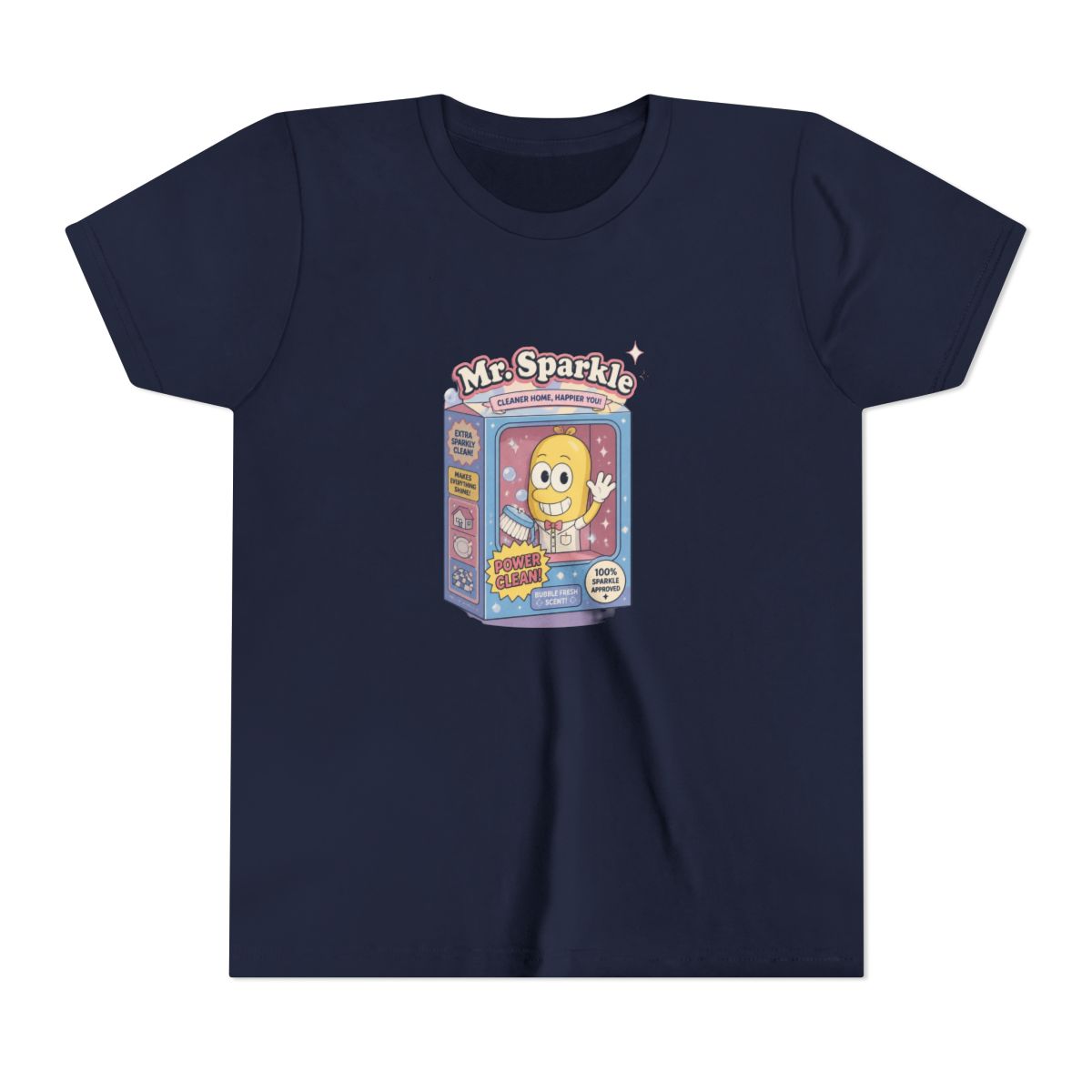 The Simpsons Mr. Sparkle Box Straight Fit Kids T Shirt - alternate angle 2, merchandise